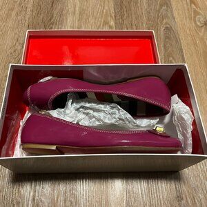 Coach Magenta Turnlock Flats Striped Interior (with Box)